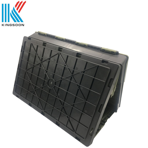 Collapsible plastic storage box with screen printing and LOGO